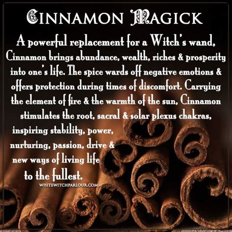 Cinamon in witchcraft